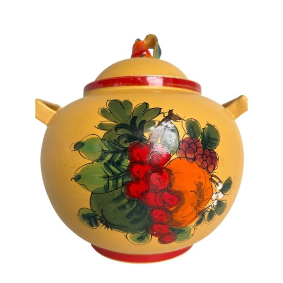 Vtg Holt Howard HH H&H Italian Ceramic Lidded Bean Pot Canister Cookie Jar - Picture 1 of 15